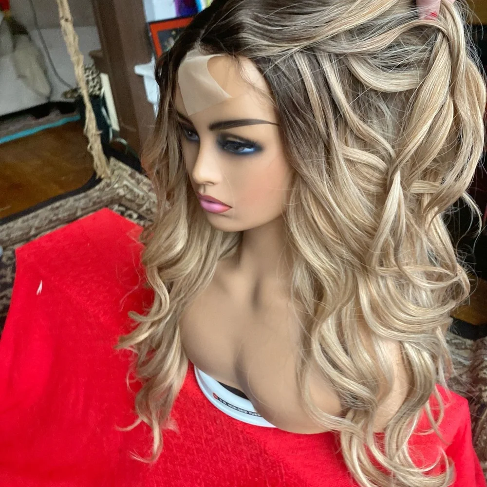 CLEARANCE Center part Lace front caramel wig
